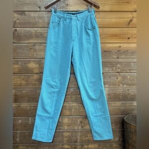 Wrangler Silverlake Vintage Super High Waist Denim Jeans Teal Size 26